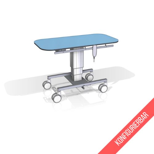 Treatment trolley 120×60cm with lifting column