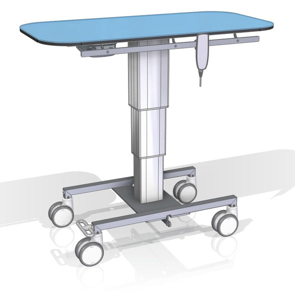 Treatment trolley 120×60cm with lifting column