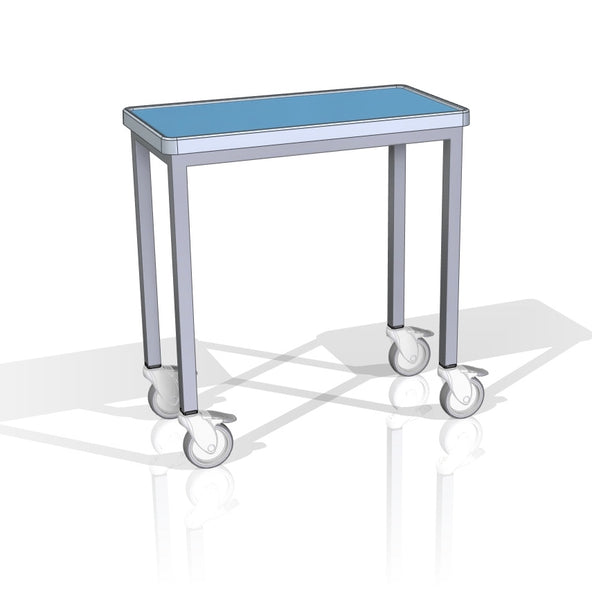 Cat treatment table 80x40cm on stainless steel frame with wheels